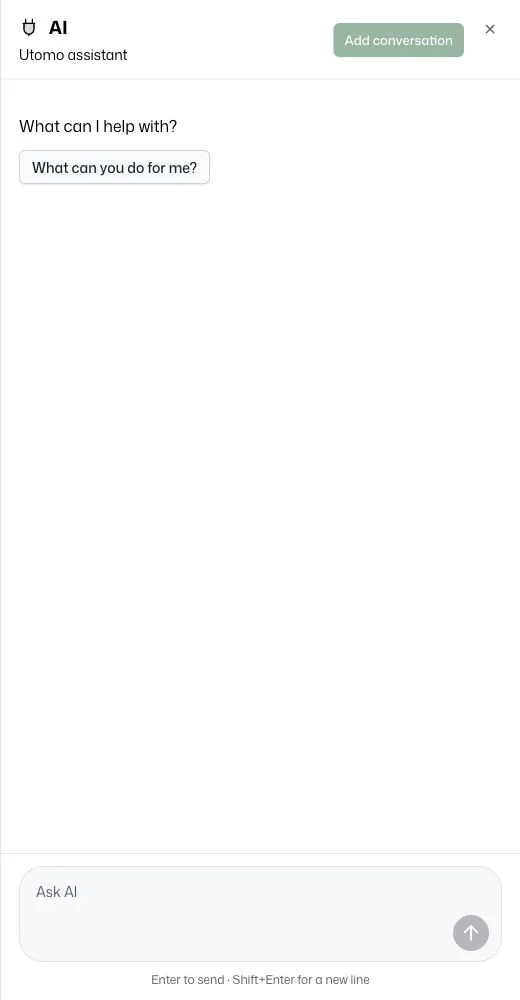 Actual Aureon workspace screenshot: AI · Assistant panel